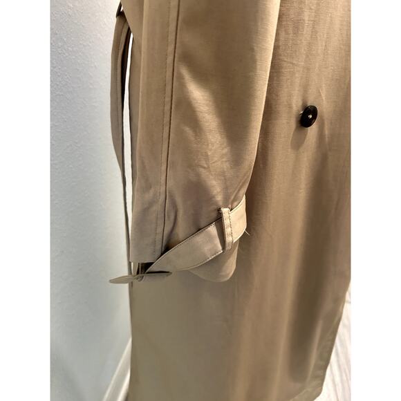 Calvin Klein Jeans Women's Soft Cotton Gabardine Trench Coat Double-Breasted L - Picture 3 of 13